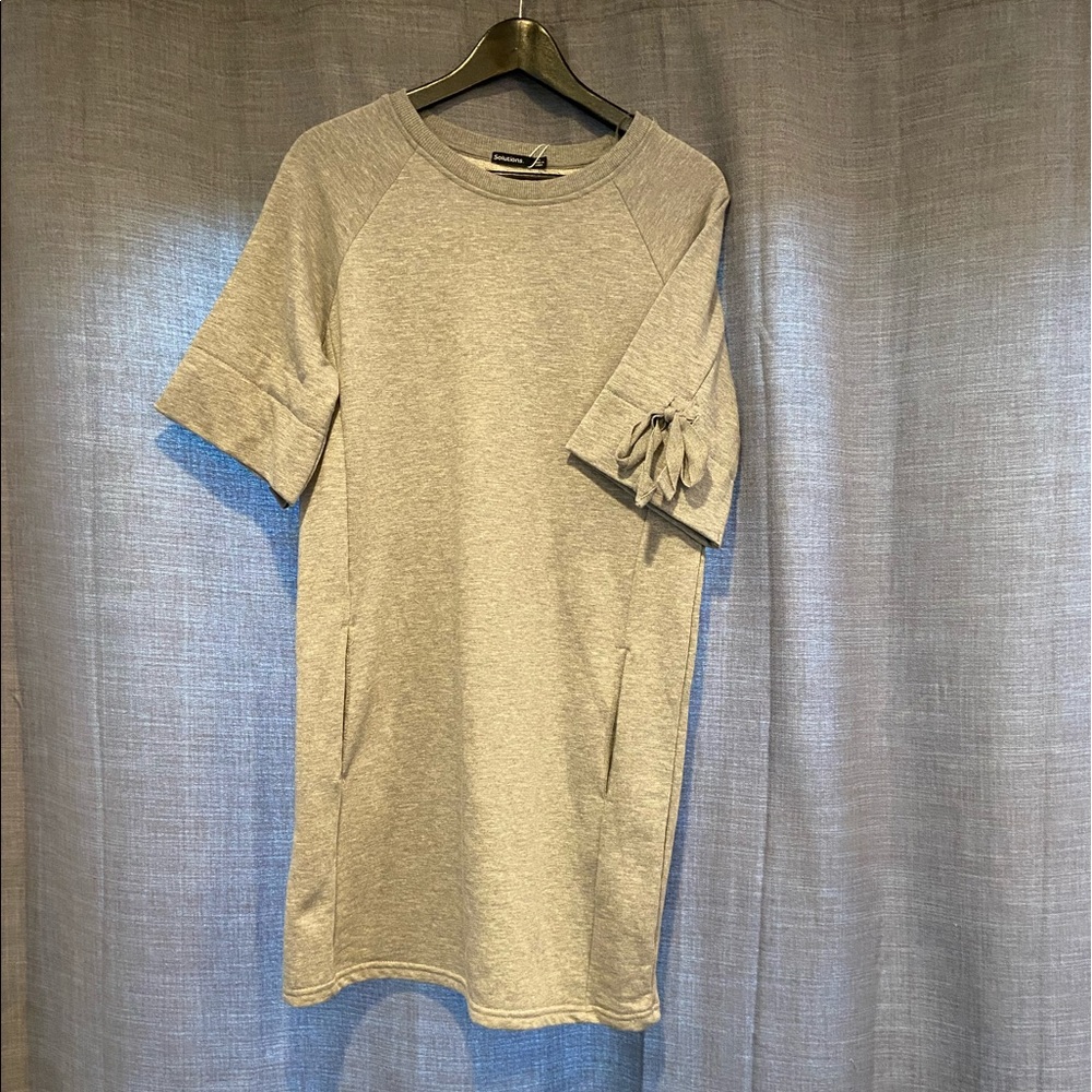 Beautiful, comfy Somutions dress in grey